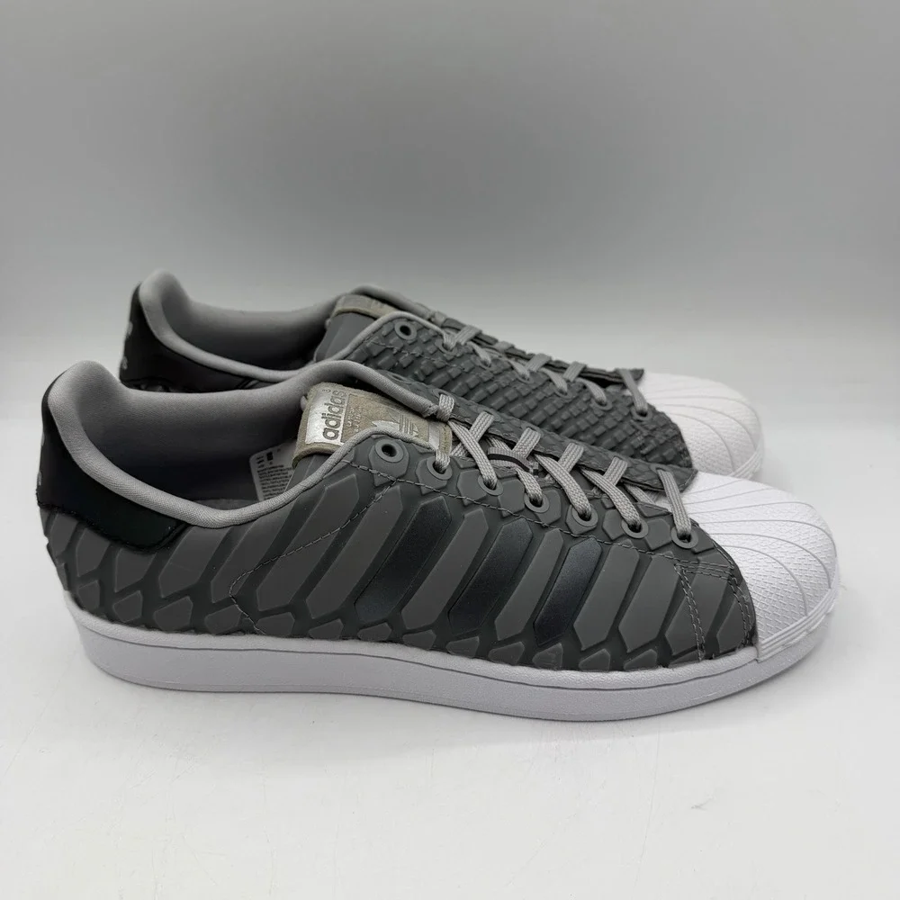Adidas‎ Superstar Shoes Mens 11 Onix Grey Xeno Reflective Tech Sneakers D69367